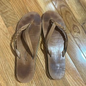 Rainbow brand leather flip flop sandals “flirty braidy”